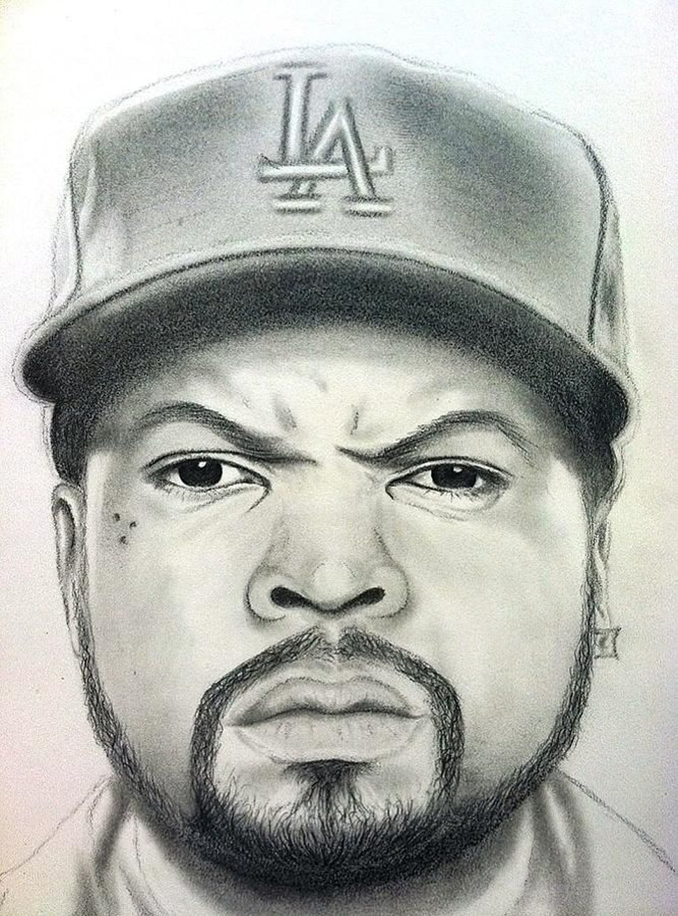 Man S Face Sketch Hd Wallpaper - Cool Drawings Of Ice Cube - HD Wallpaper 