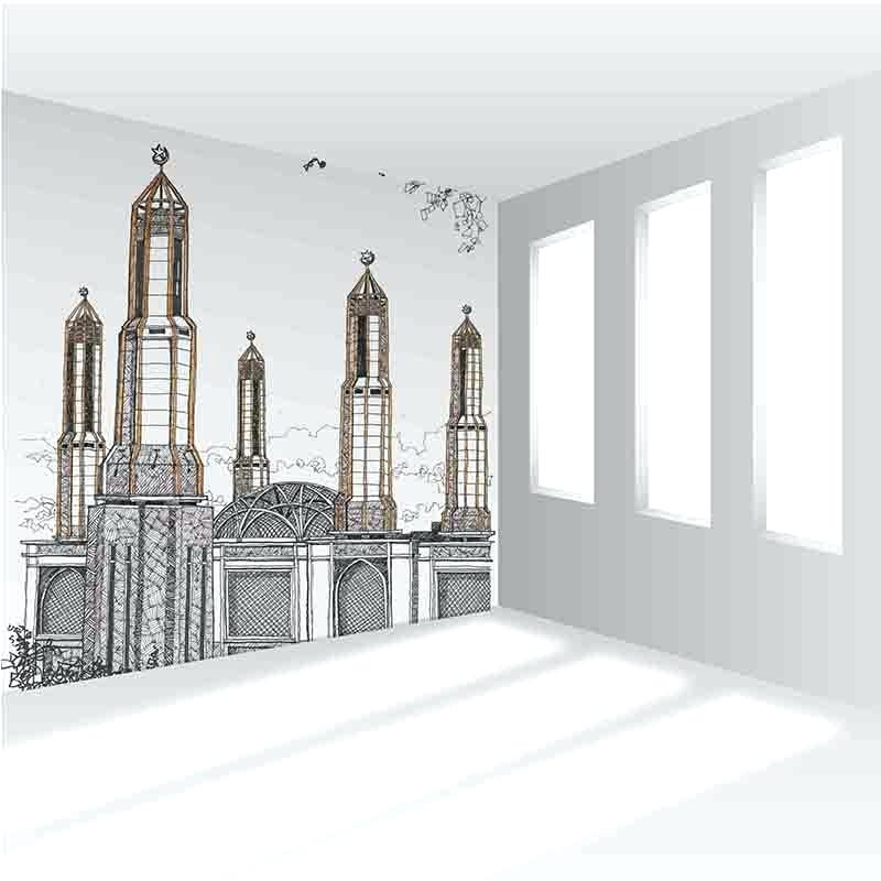 Sketch Wallpaper - Mosque - HD Wallpaper 