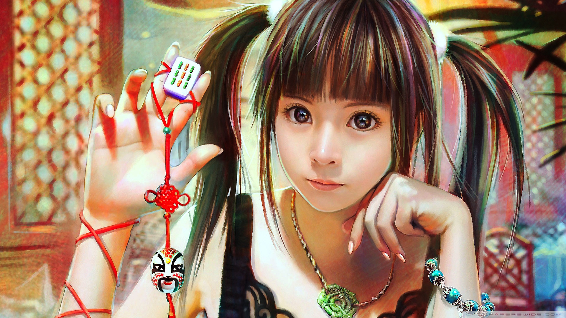 Girls Drawing Wallpaper Hd - HD Wallpaper 