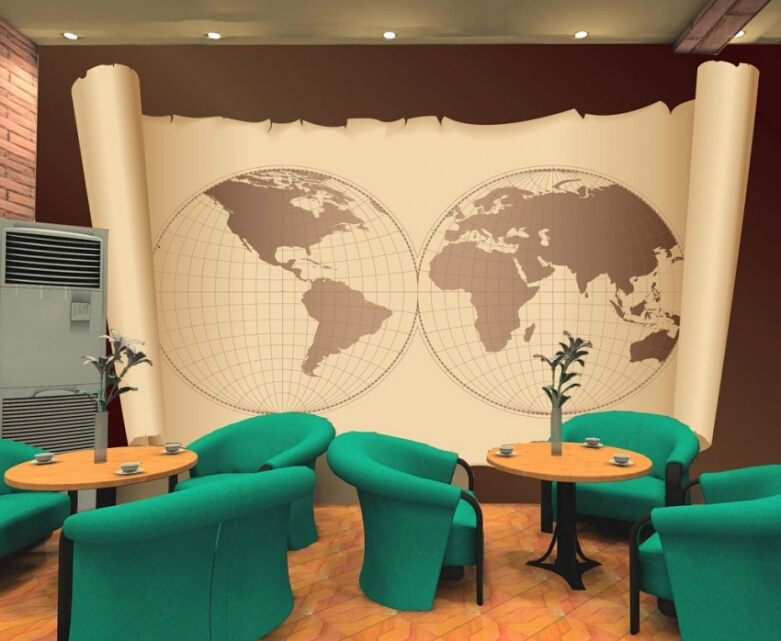 World Map Equirectangular Projection - HD Wallpaper 