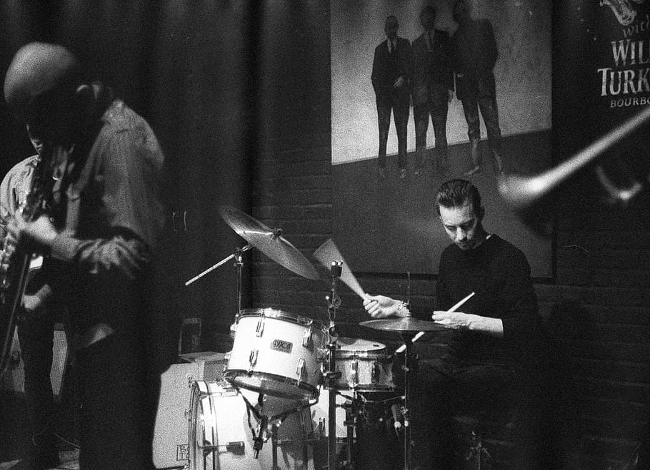 Drummer, Musician, Percussionist, Band, Monochrome, - Drummer - HD Wallpaper 