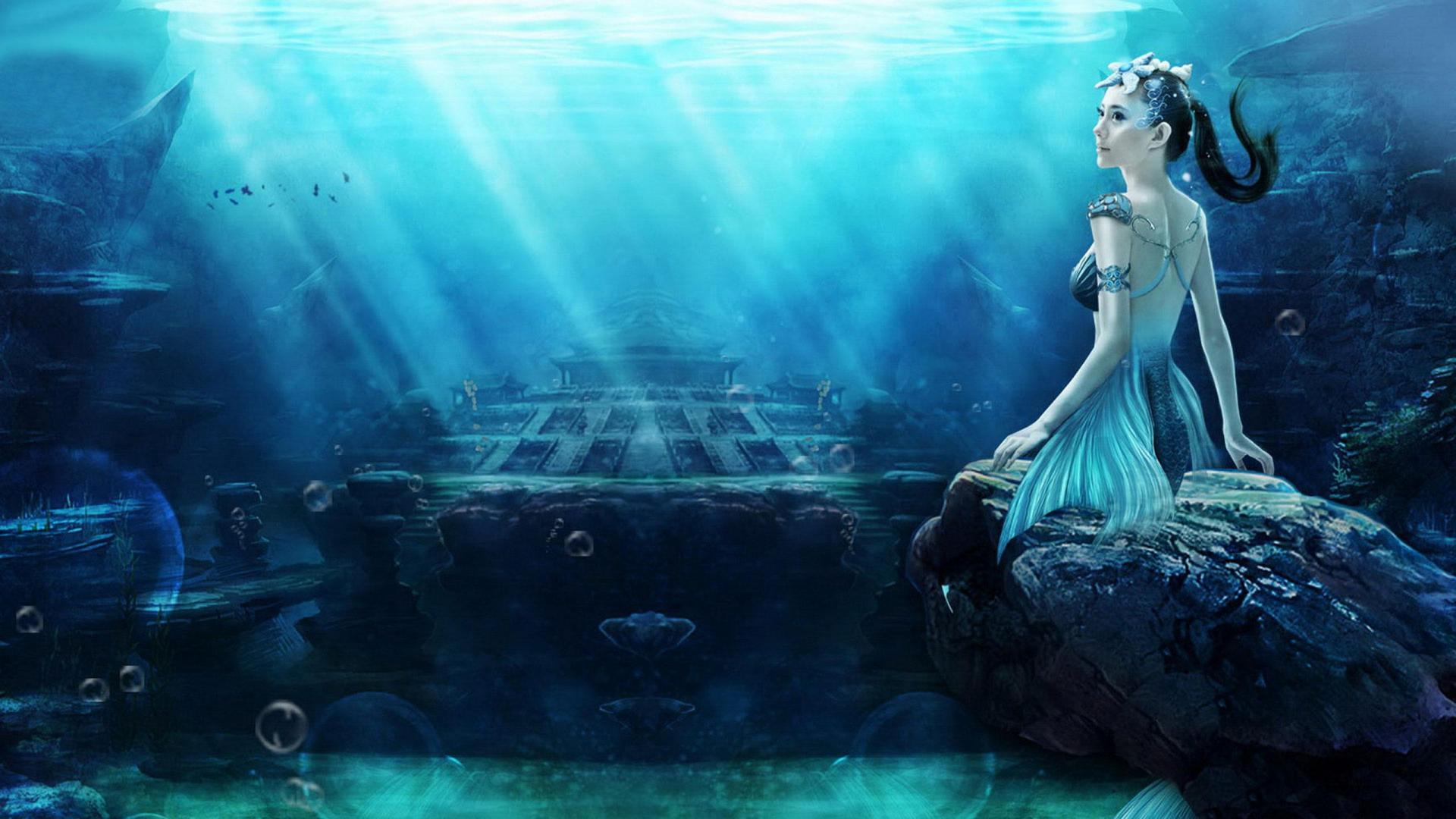 The Little Mermaid Wallpaper Desktop, Little Mermaid - Mermaid Underwater Wallpaper Hd - HD Wallpaper 