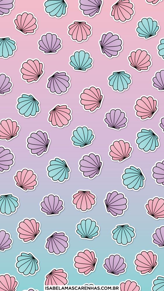 pix Concha Wallpaper papel de parede conchas 564x1001