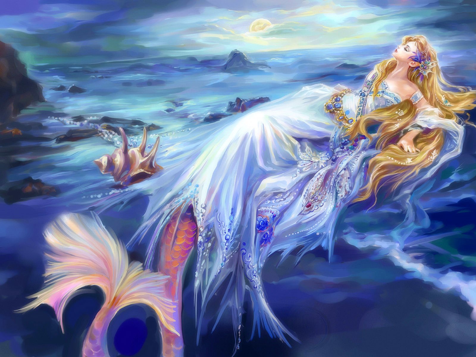 Goddess Of Mermaid - HD Wallpaper 