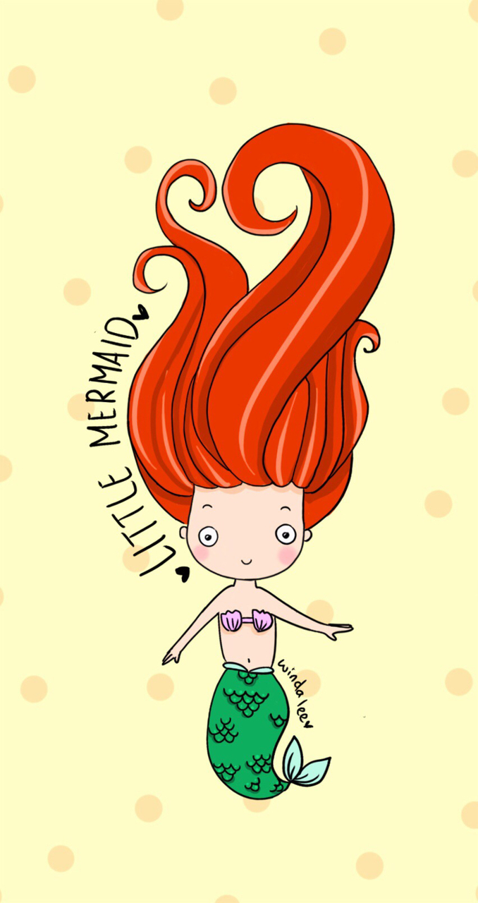 Cute, Disney And Illustration - Kryt Iphone 4 Mermaid - HD Wallpaper 