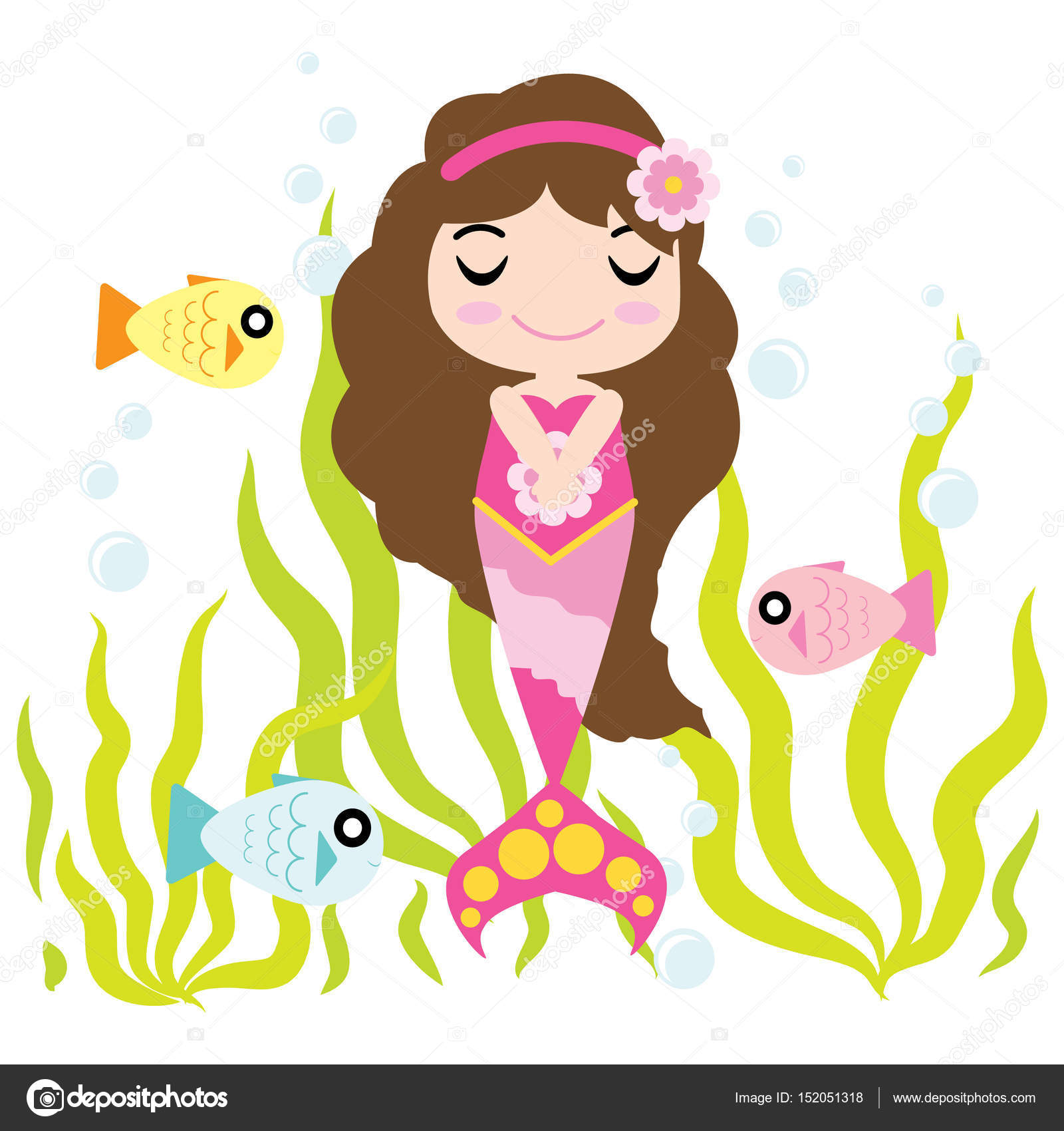 Kids Cartoon Mermaid - HD Wallpaper 