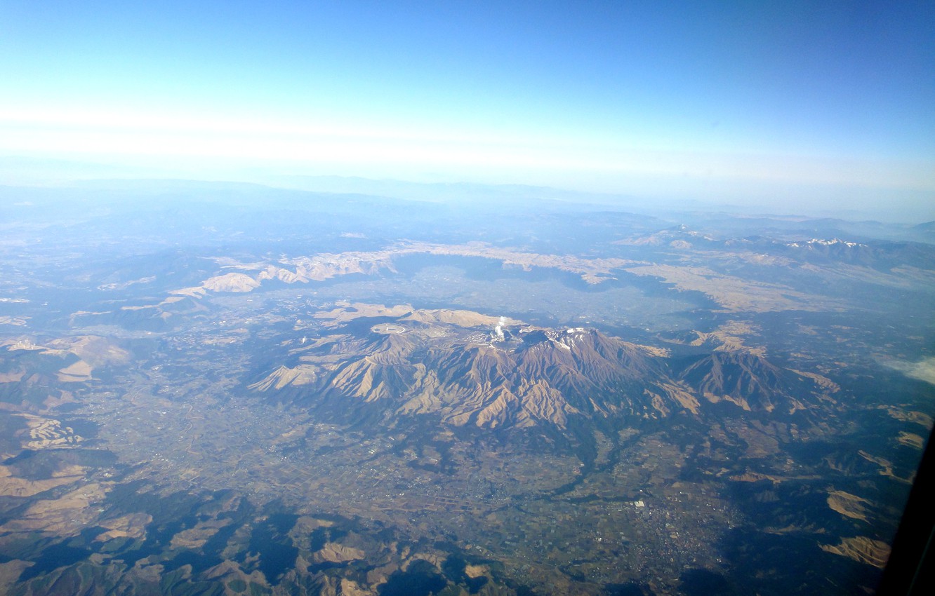 Photo Wallpaper The Sky, Mountains, Earth, View, Height, - カルデラ 東北 - HD Wallpaper 