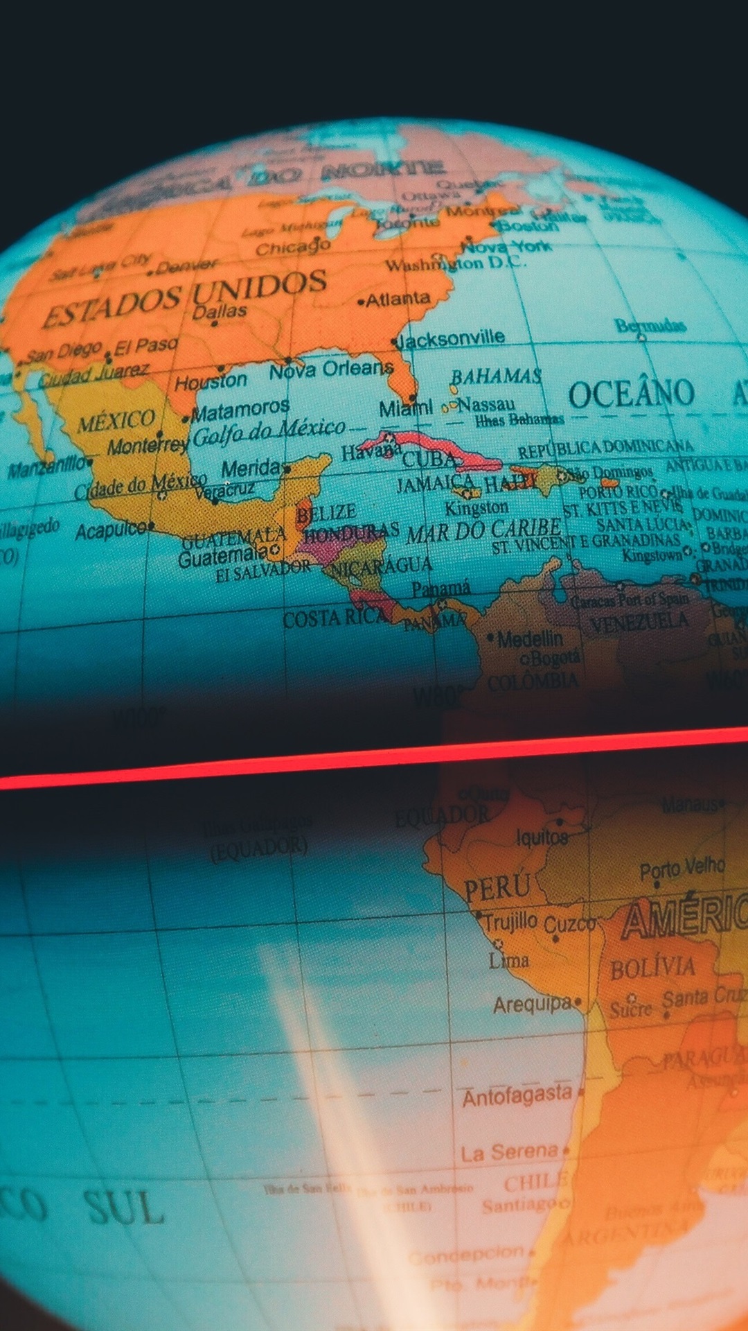 Iphone Wallpaper Globe Map, Ball, Backlight - Iphone Wallpaper Costa Rica - HD Wallpaper 