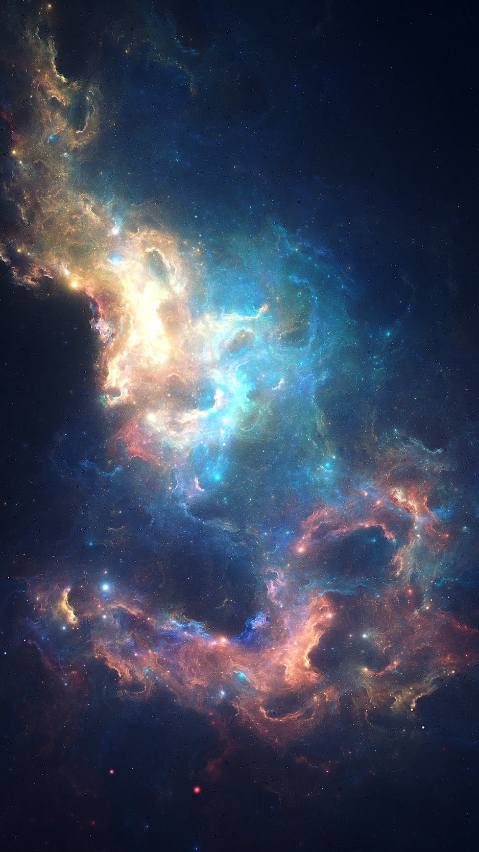 Wallpaper Nebula, Glowing, Space, Galaxy, Stars, Bright, - Galaxy 1080 X 1920 - HD Wallpaper 