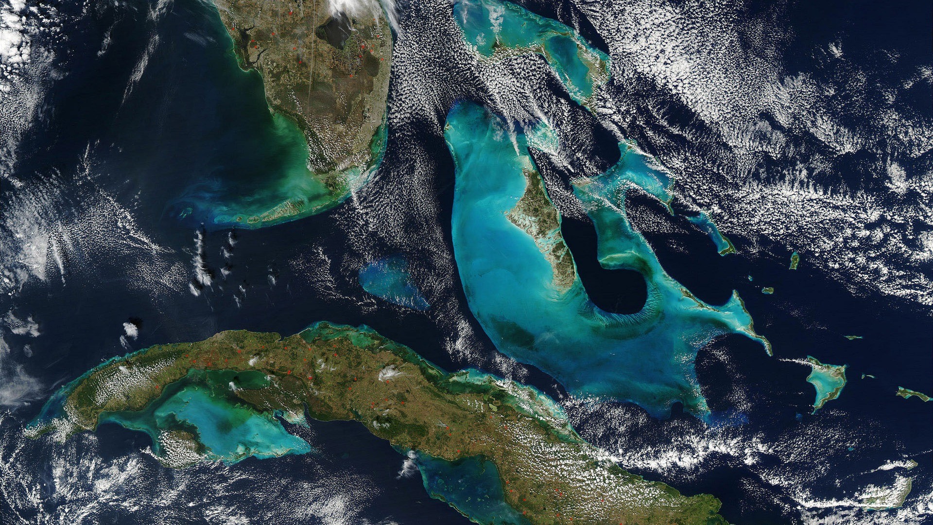 Hd Wallpaper Beautiful Bird S Eye View Of Earth - Bahamas View From Space - HD Wallpaper 