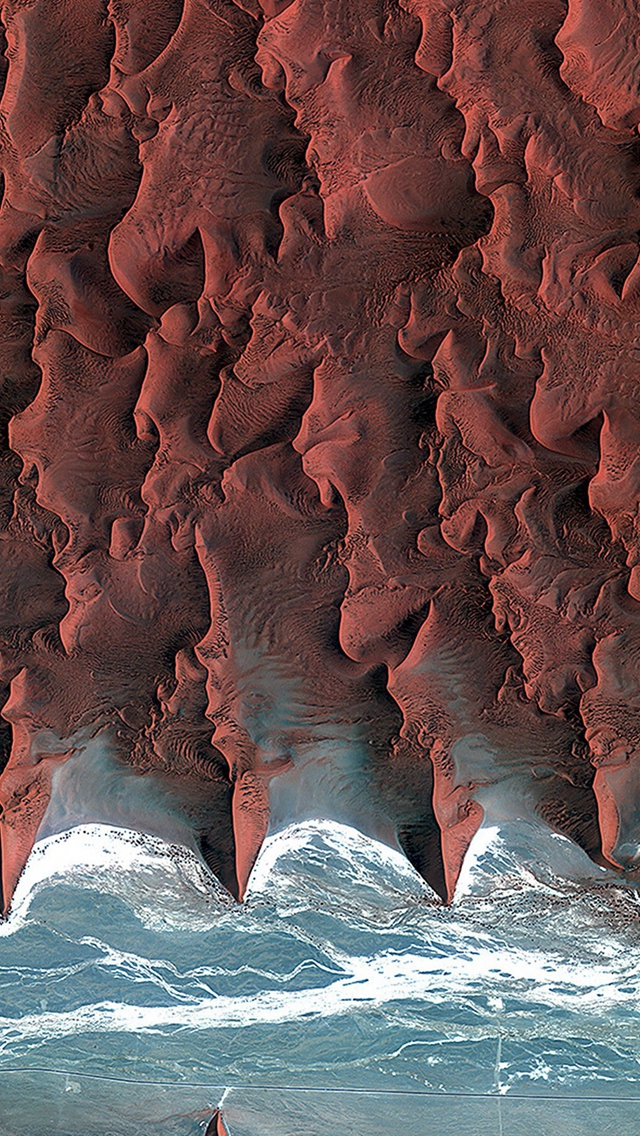 Namib Desert Red Earthview Pattern Iphone Wallpaper - Namib Desert Wallpaper Iphone - HD Wallpaper 