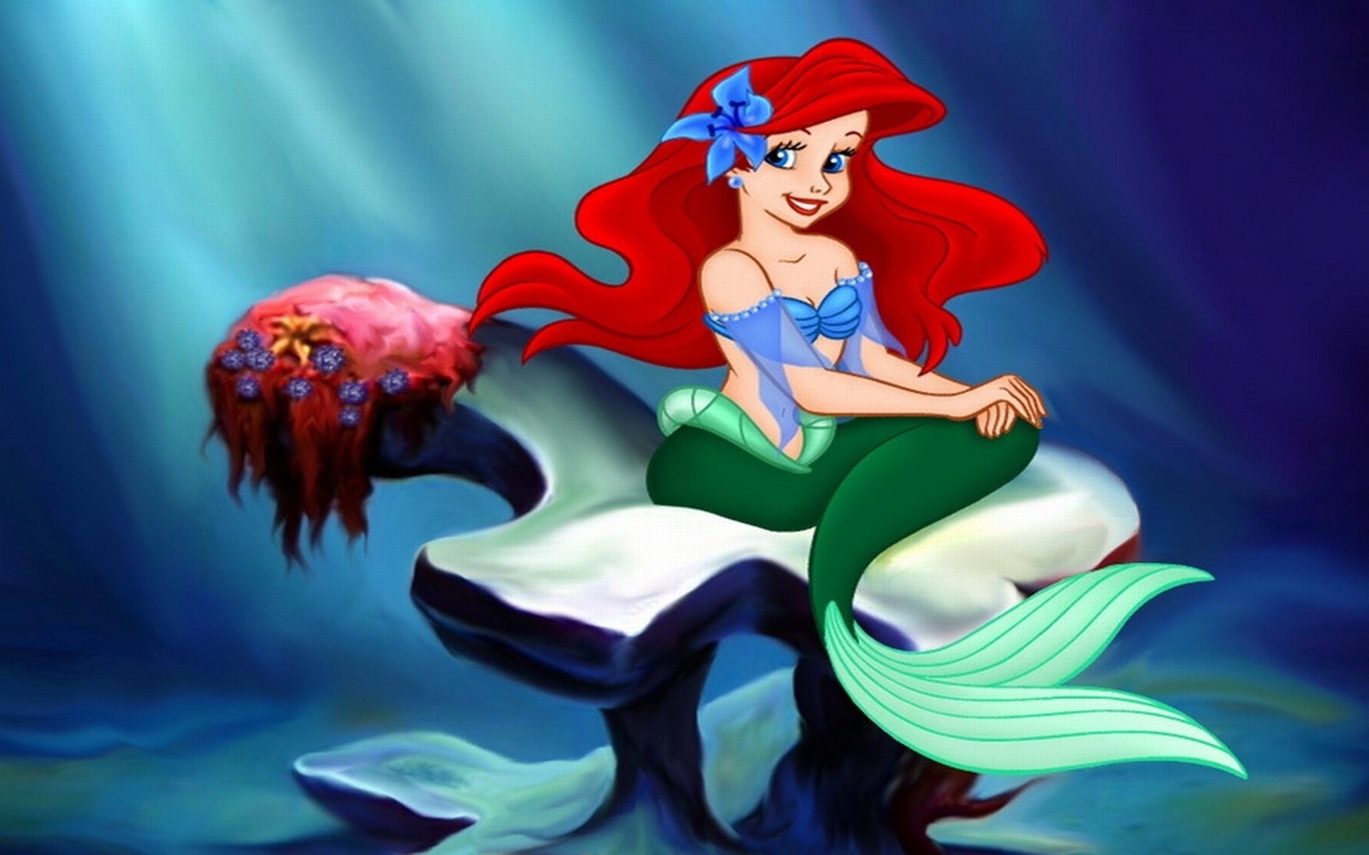 Awesome Little Mermaid Free Wallpaper Id - Ariel The Little Mermaid - HD Wallpaper 