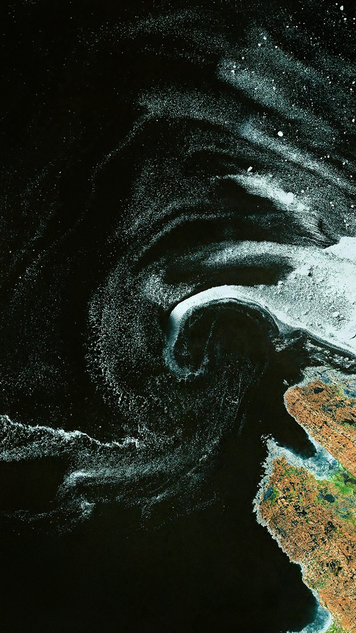 Landscapes Satellite View Black Pattern Earth Amazing - Google Earth Wallpaper Iphone - HD Wallpaper 