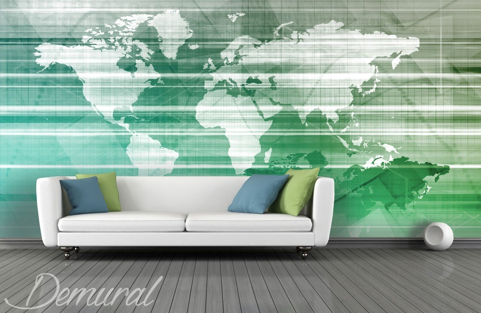 Geography On A Wallpaper World Maps Wallpaper Mural - Stock Photography - HD Wallpaper 