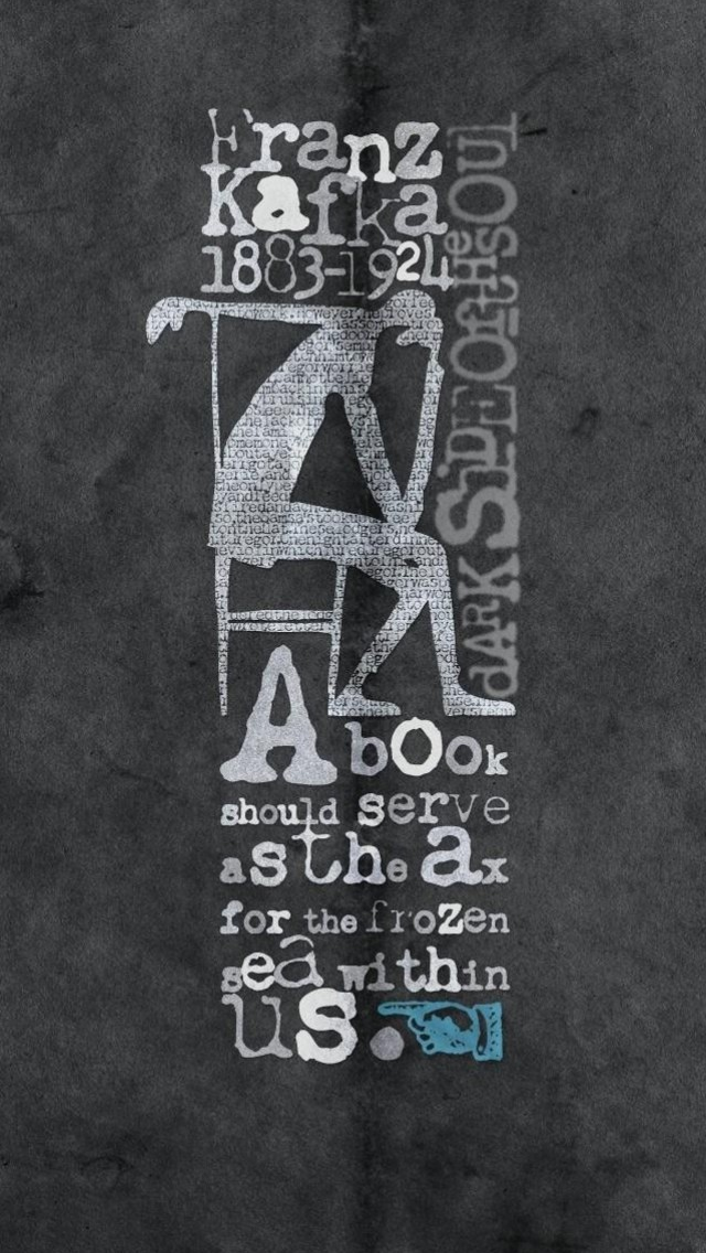 Franz Kafka Typography Iphone Wallpaper - Iphone Typography Wallpaper Hd - HD Wallpaper 
