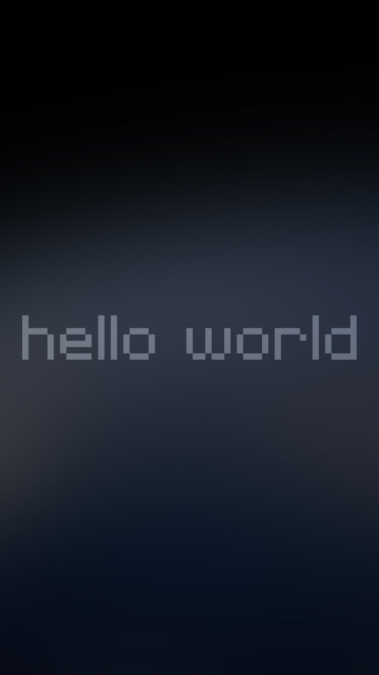 Hello World, Typography, Minimal, Wallpaper - Darkness - 750x1334 ...
