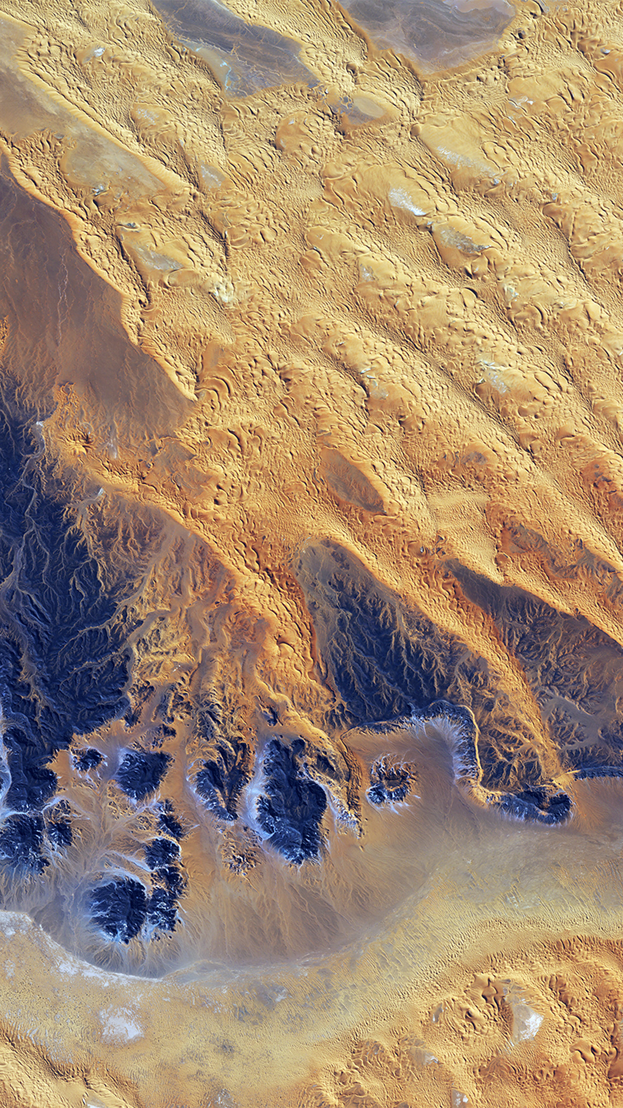Sahara Desert Earthview Yellow Blue Pattern Nature - Sahara Desert Wallpaper For Iphone 6 - HD Wallpaper 