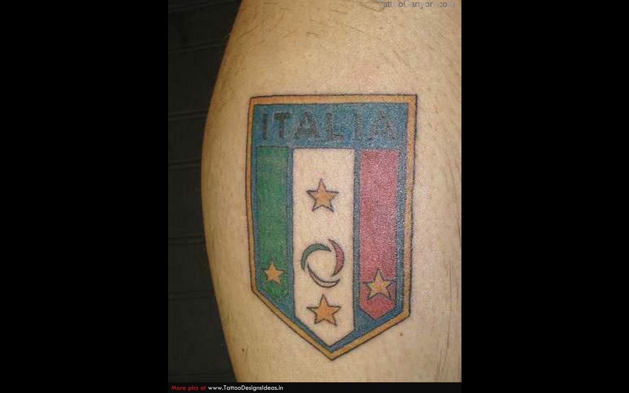 Tatto Design Of Italian Flag Tattoo Tattoodesignsideasin - HD Wallpaper 