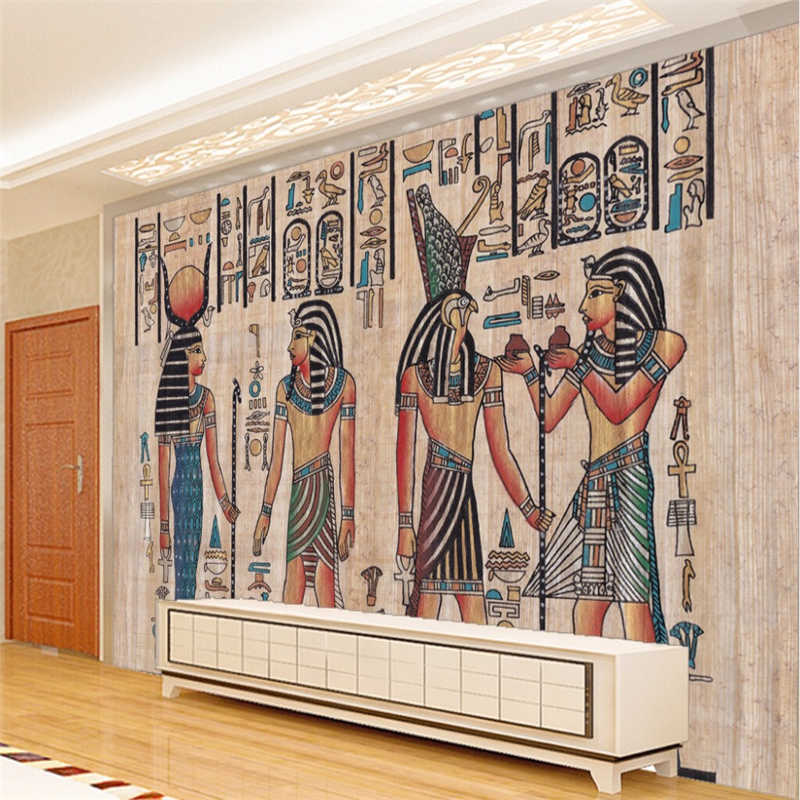Beibehang Large Custom Wallpapers Home Decoration Background - Egyptian Papyrus - HD Wallpaper 