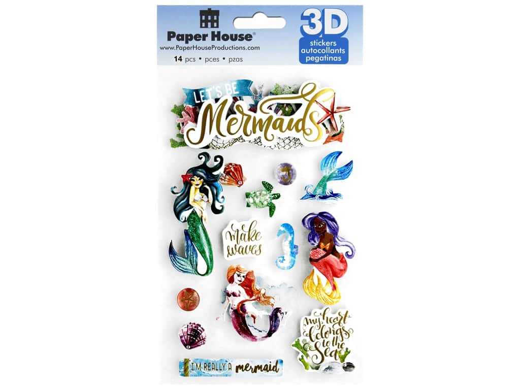 Paper House Sticker 3d Mermaids - Animal Figure - HD Wallpaper 