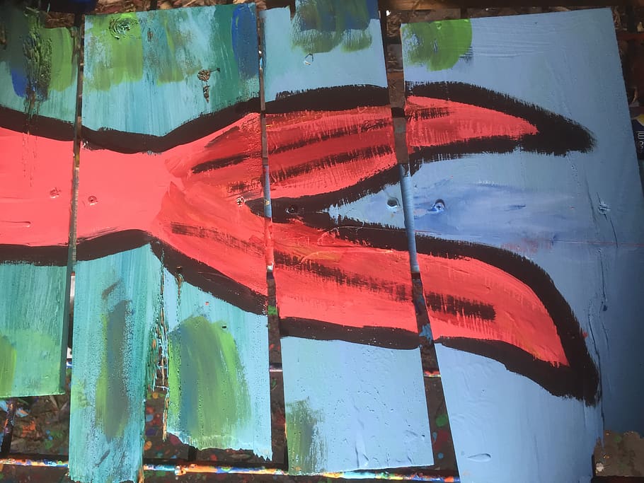 United States, Nokomis, Painting, Fish, Tail, Art, - HD Wallpaper 