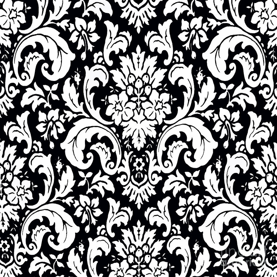Black And White Paisley Pattern - HD Wallpaper 
