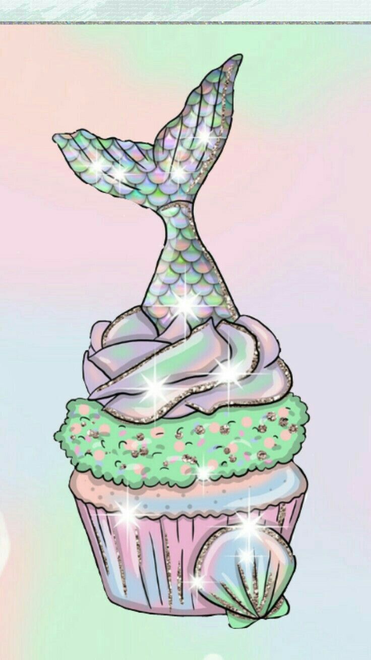 Cute Mermaid Cake Drawings - HD Wallpaper 