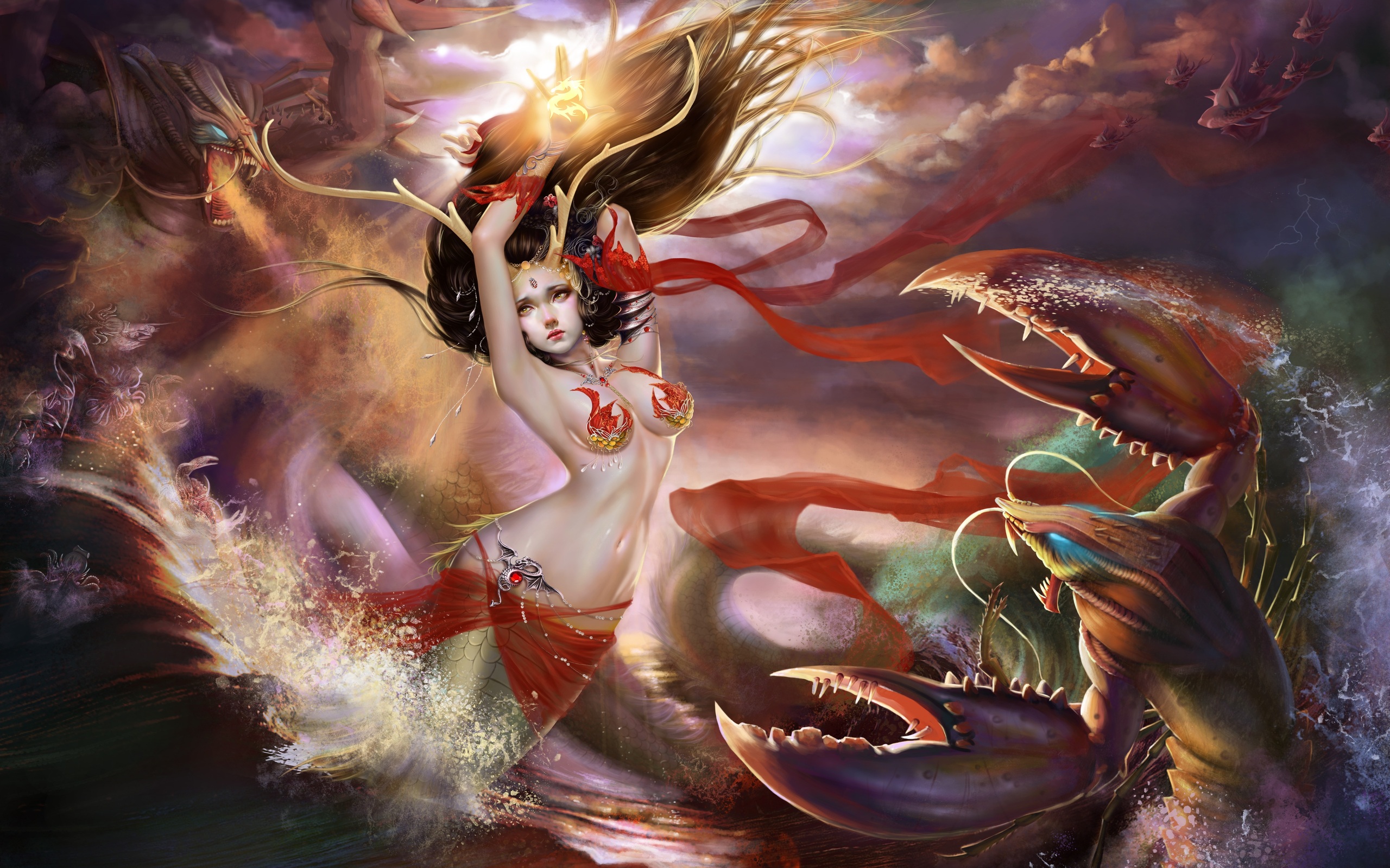 3d Mermaid Wallpaper - HD Wallpaper 