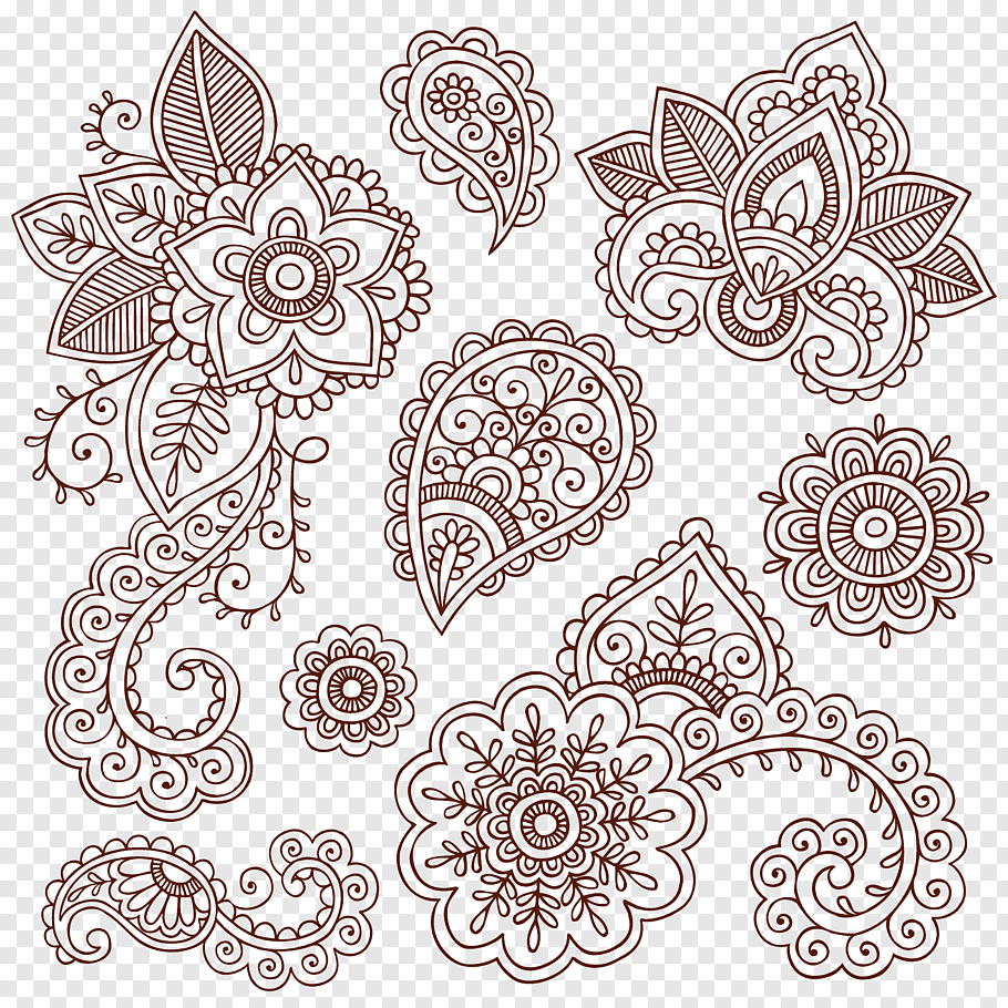 Black Paisley, Tattoo Mehndi Henna Paisley, Ham Pattern - HD Wallpaper 