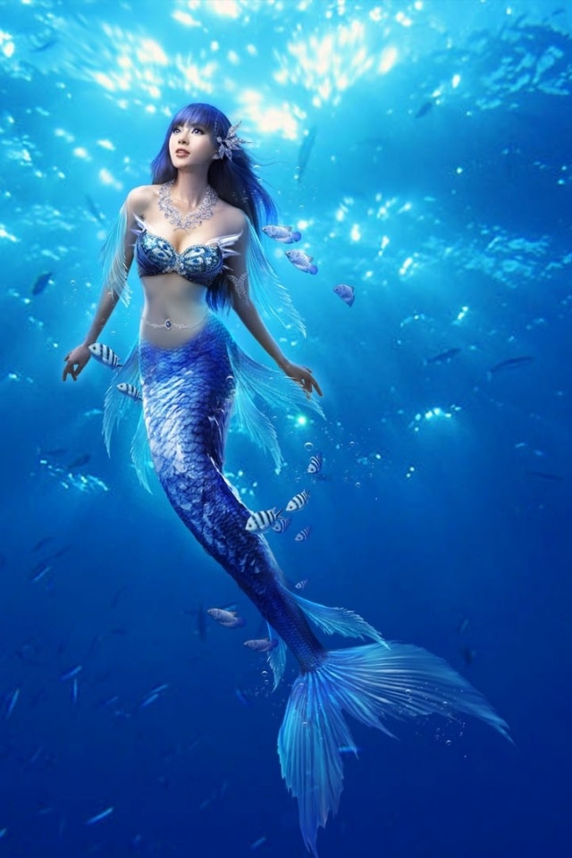 Mermaid Wallpaper For Iphone 640x960 Wallpaper Teahub Io