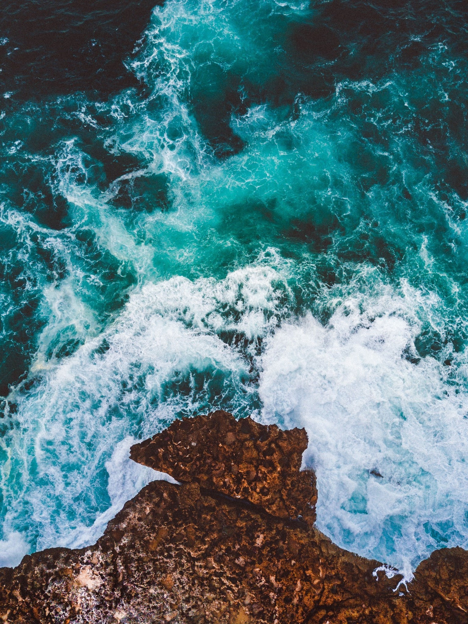 Ocean, Top View, Foam, Waves - Ocean Pictures From Above - HD Wallpaper 
