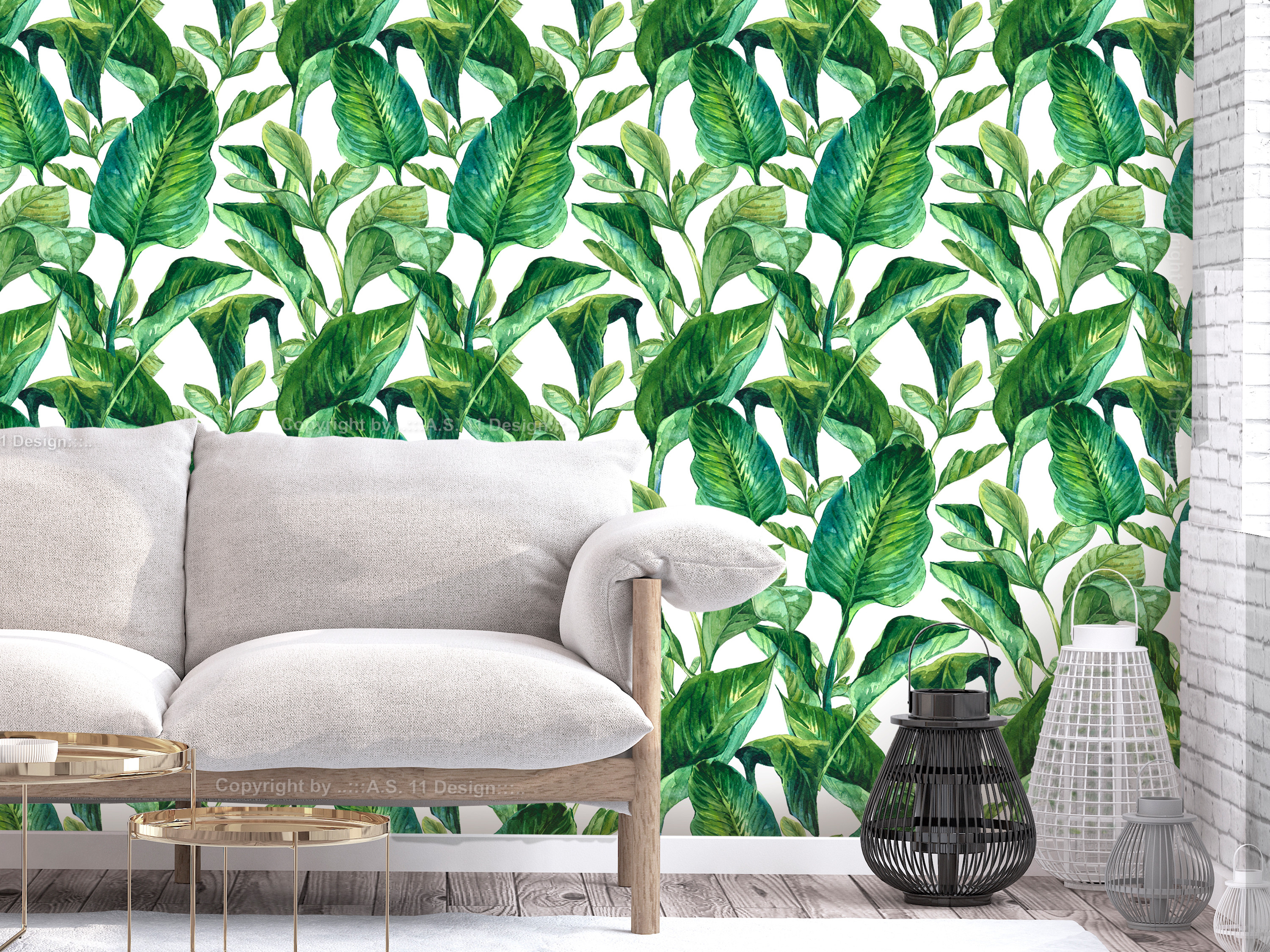 Wallpaper Tropical Paradise - Tropical Wallpaper Living Room - HD Wallpaper 