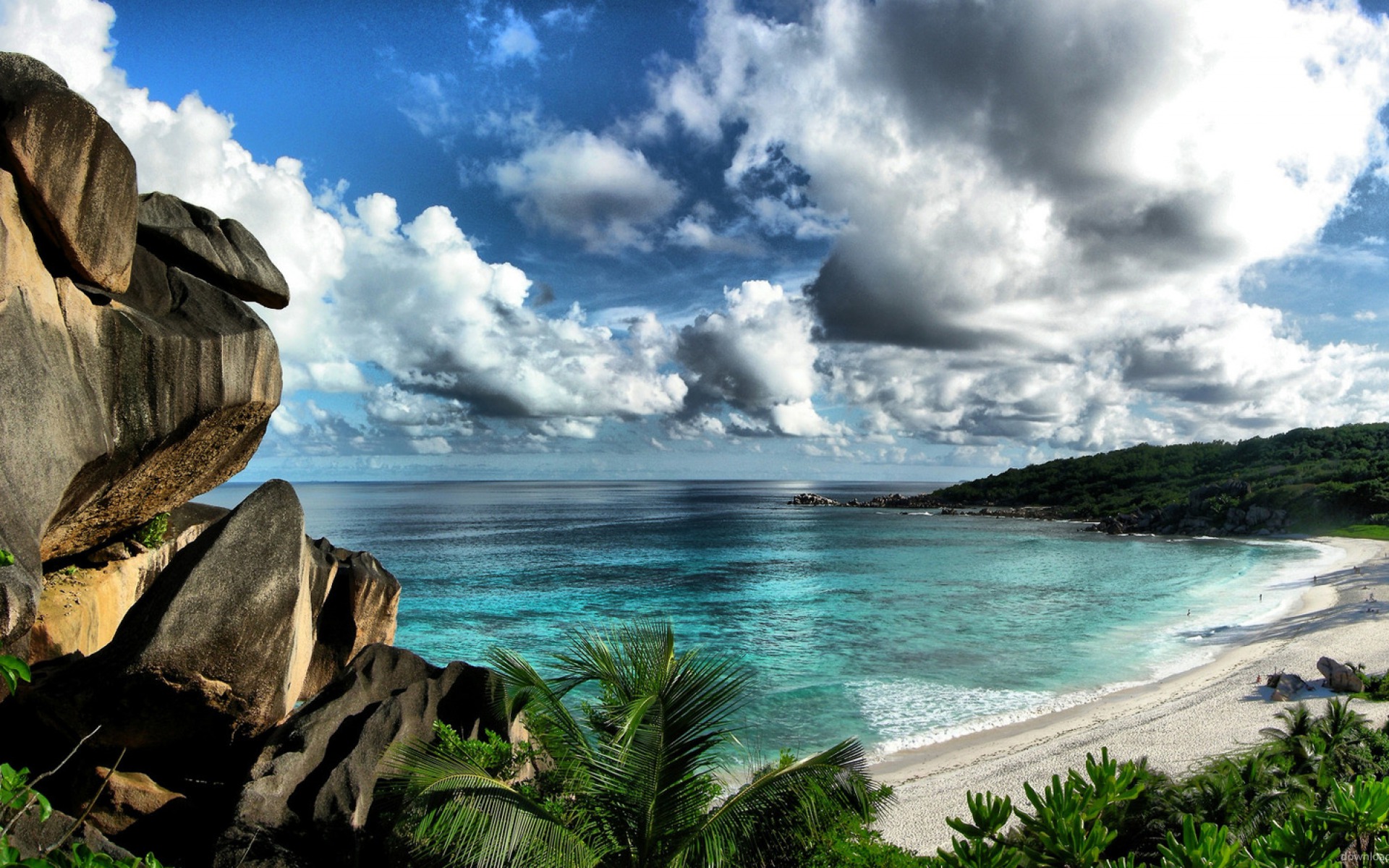 Papeis De Parede 1600x900 Praia - HD Wallpaper 