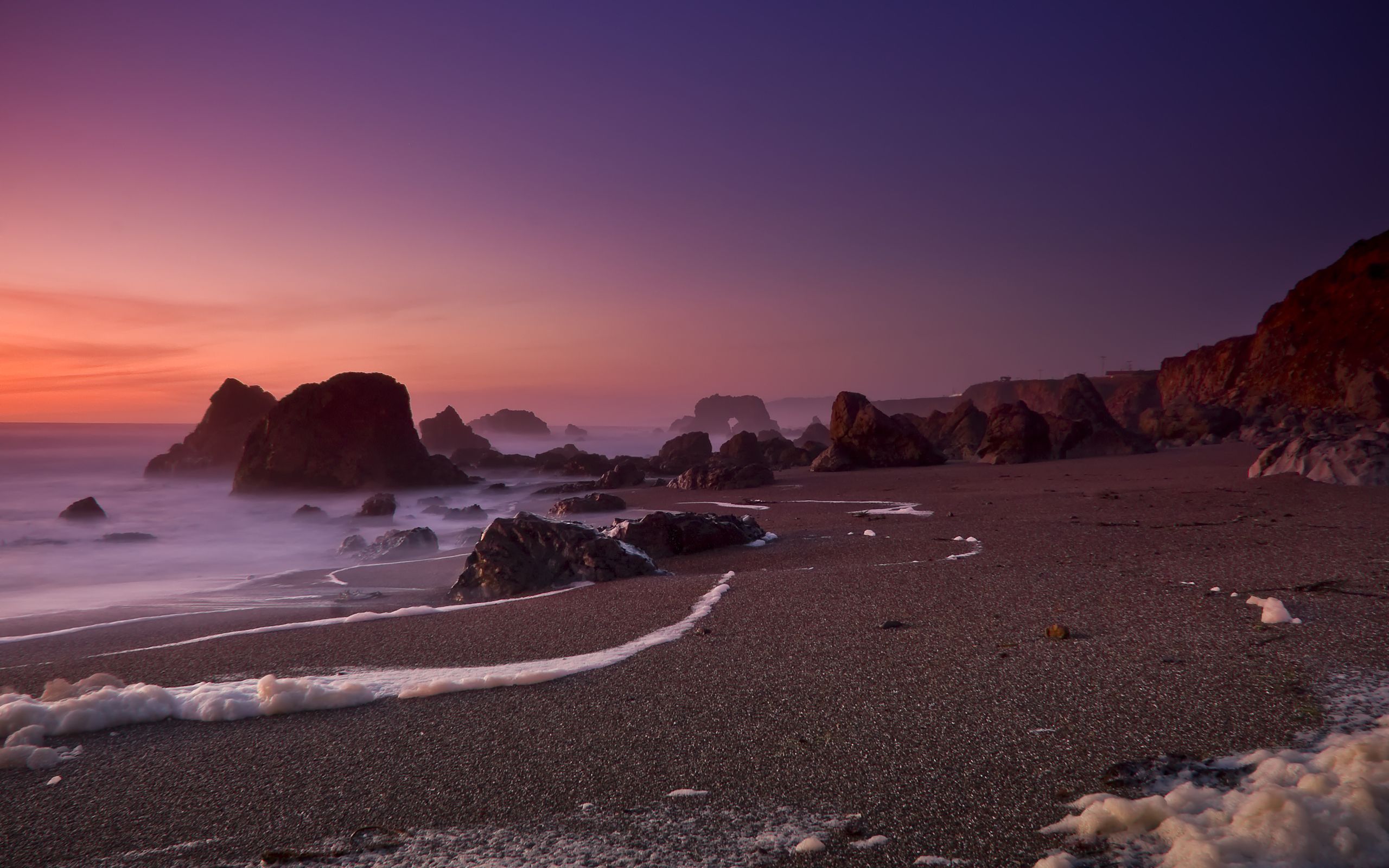 Ocean, Rock, Sand, California, Beach - Bodega Bay - HD Wallpaper 