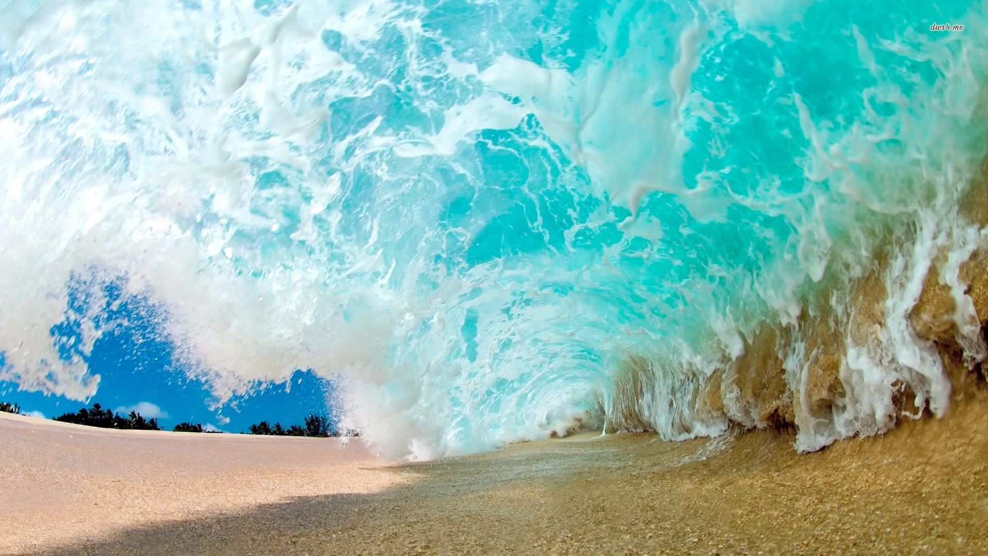 Water Wave Beach Background - HD Wallpaper 