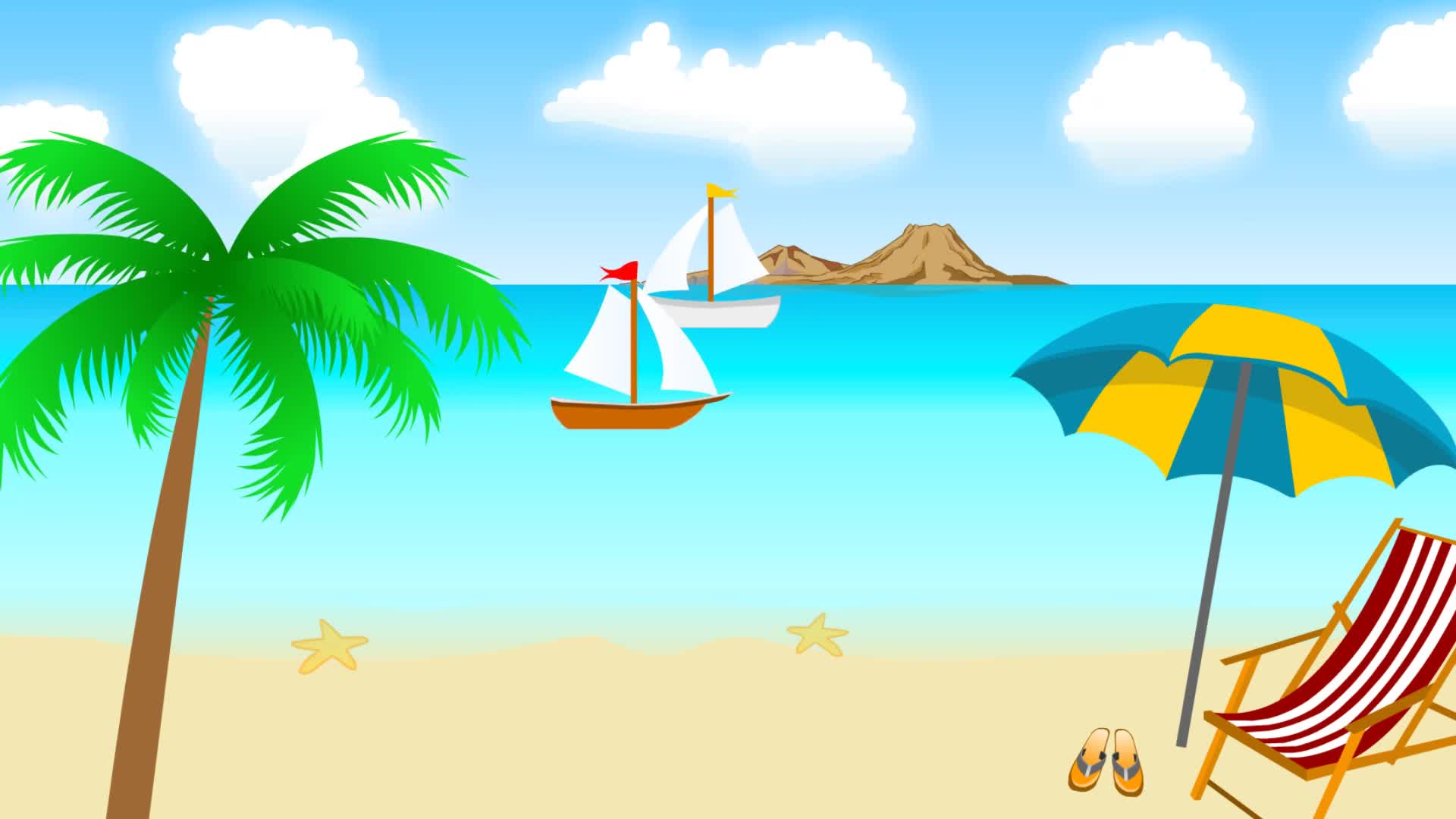 Beach Animated - 1920x1080 Wallpaper - teahub.io