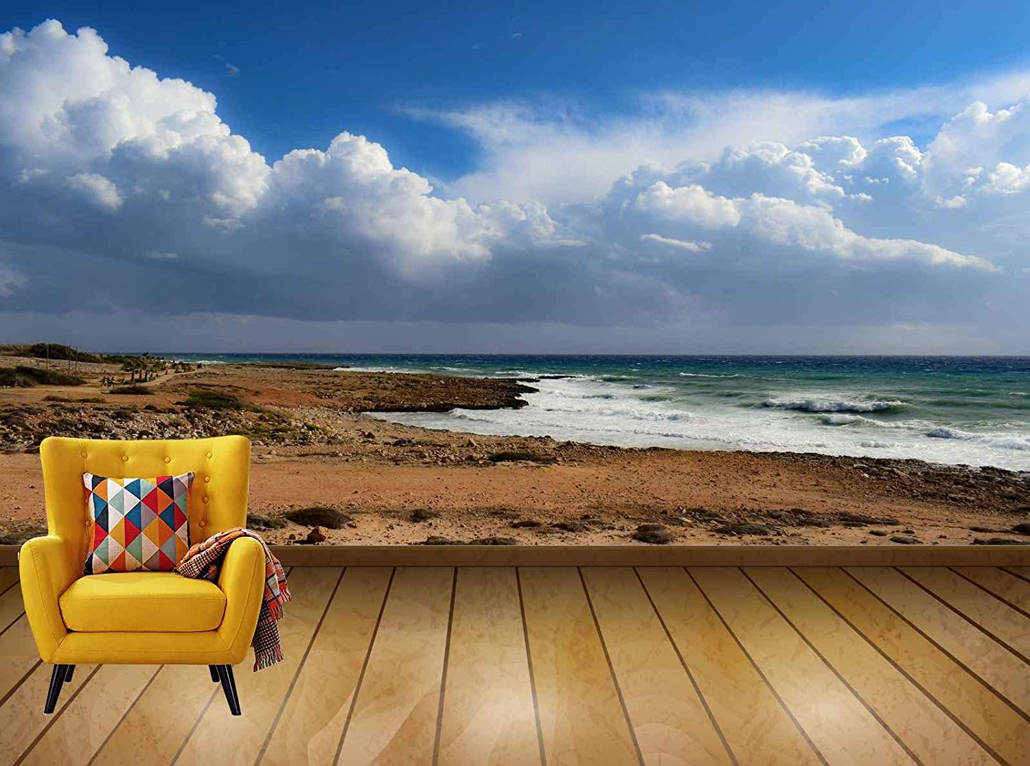 Avikalp Exclusive Awi7483 Coast Landscape Sea Nature - Beach With Clouds Hd - HD Wallpaper 