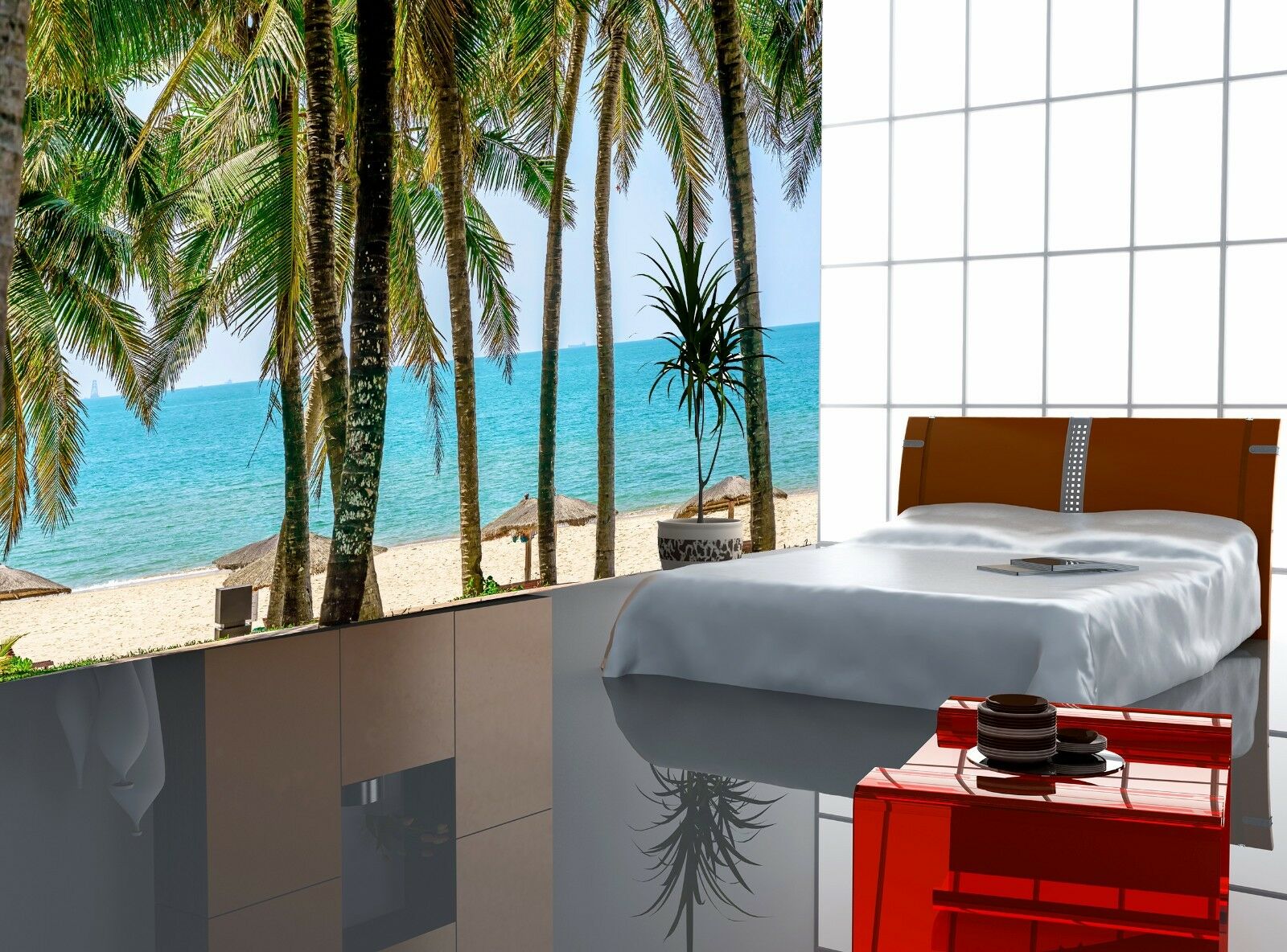 Modern Bedroom Interiors - HD Wallpaper 