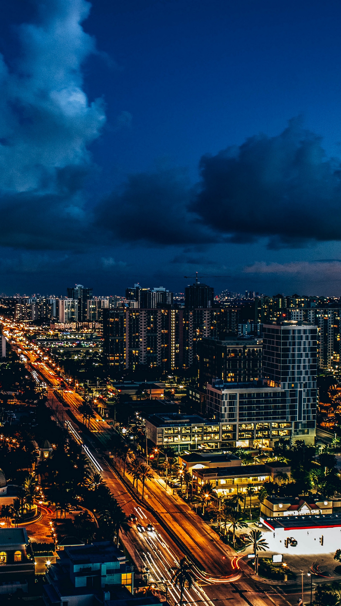 Wallpaper Sunny Isles Beach, United States, Skyscrapers, - Sunny Isles Beach At Night - HD Wallpaper 