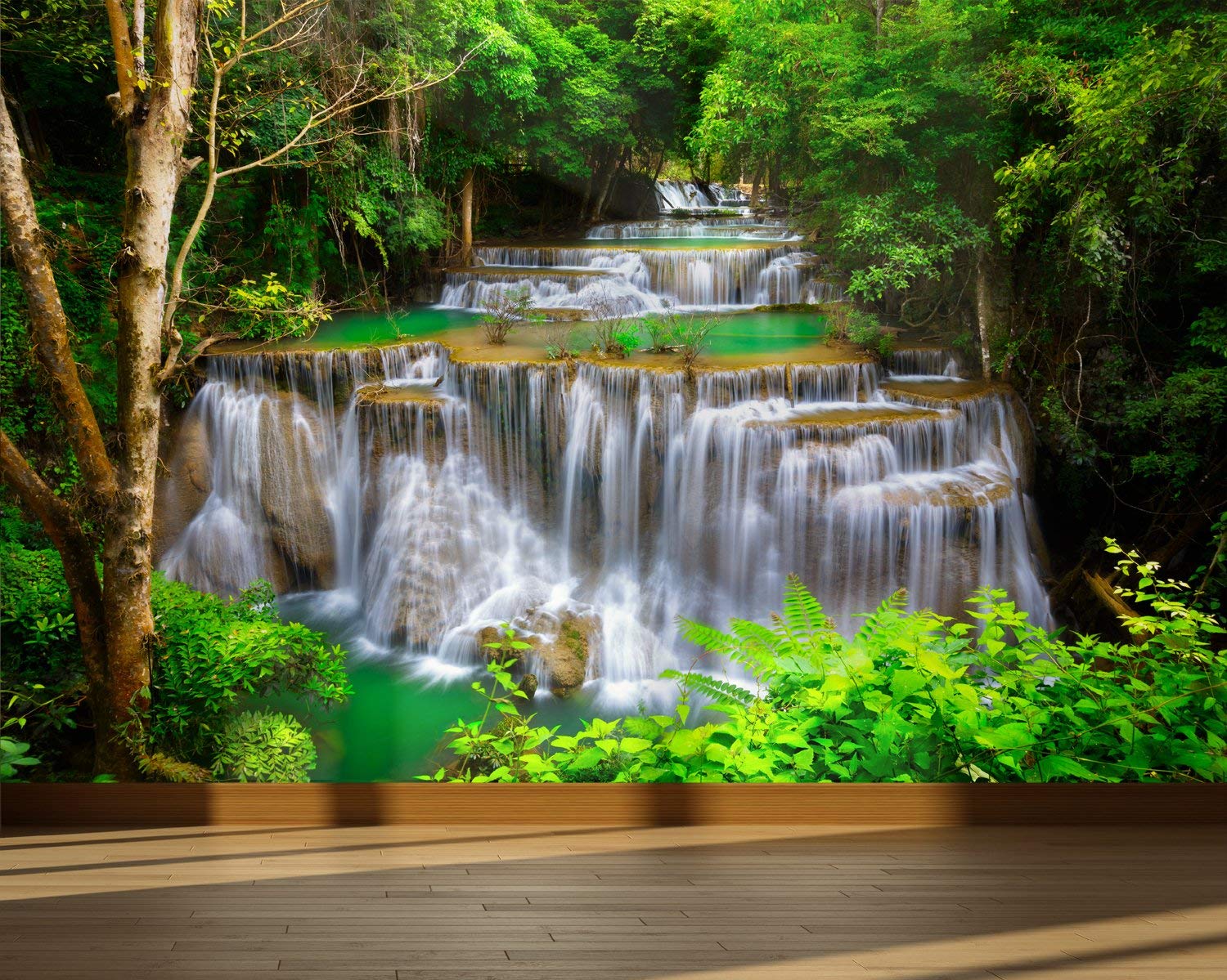 Water Fall House Wall Paper - HD Wallpaper 