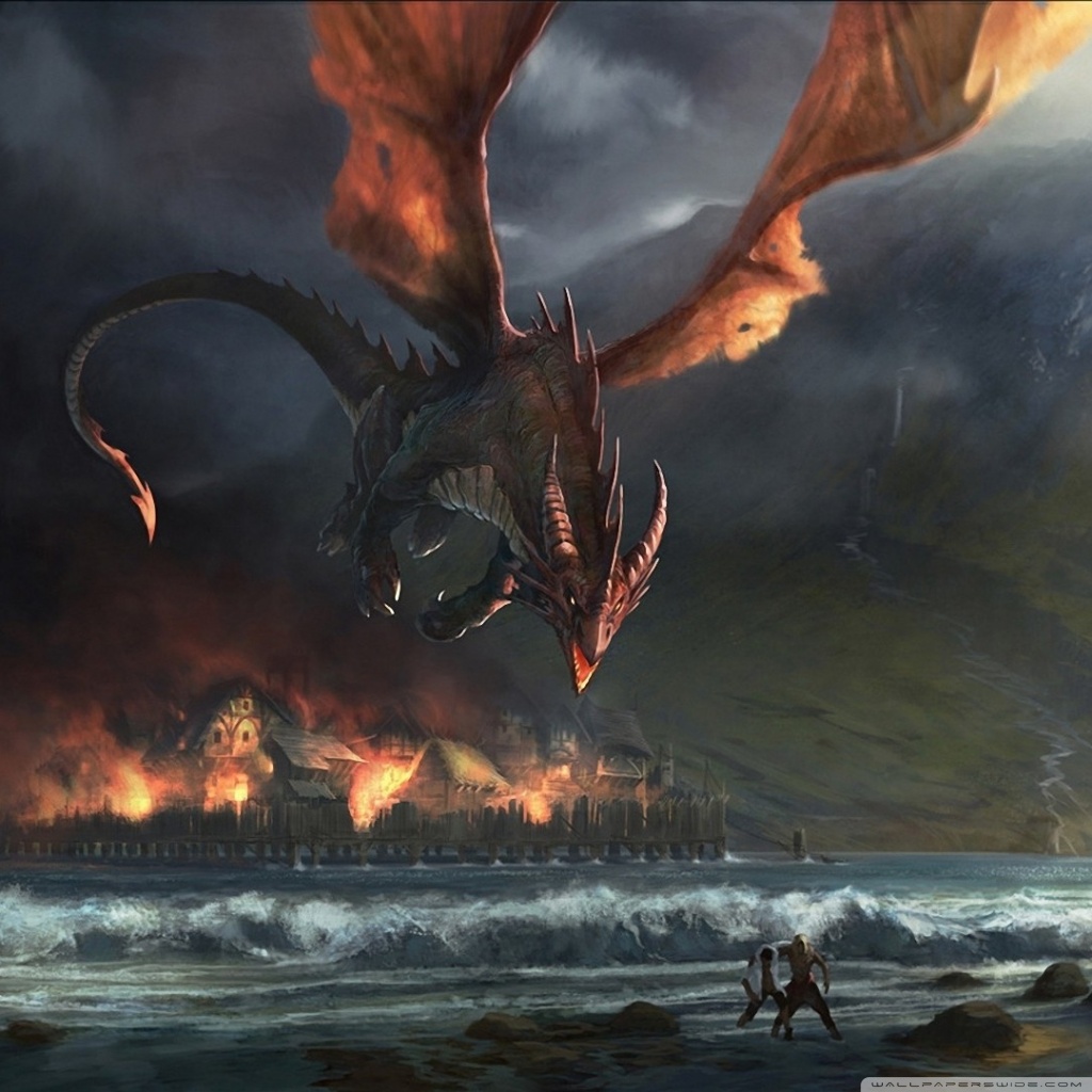 Hobbit An Unexpected Journey Dragon - HD Wallpaper 