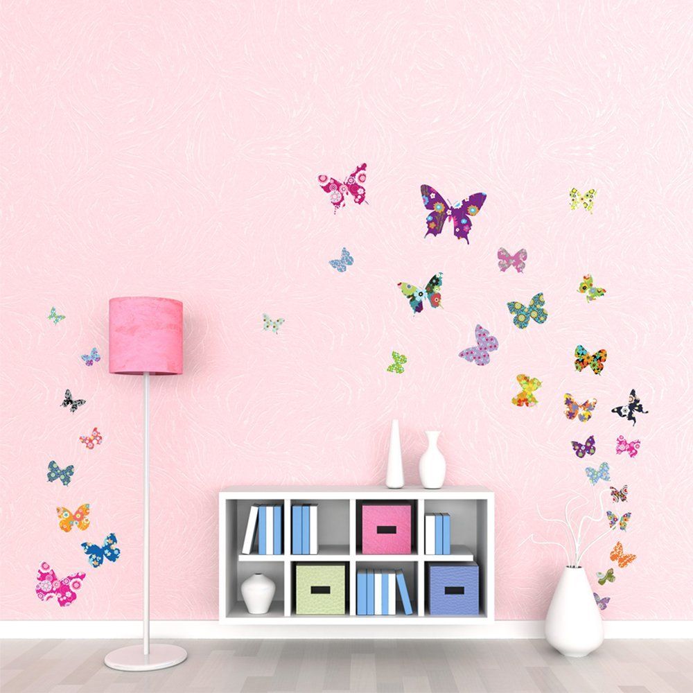 Butterfly Wall Sticker Patterns - HD Wallpaper 