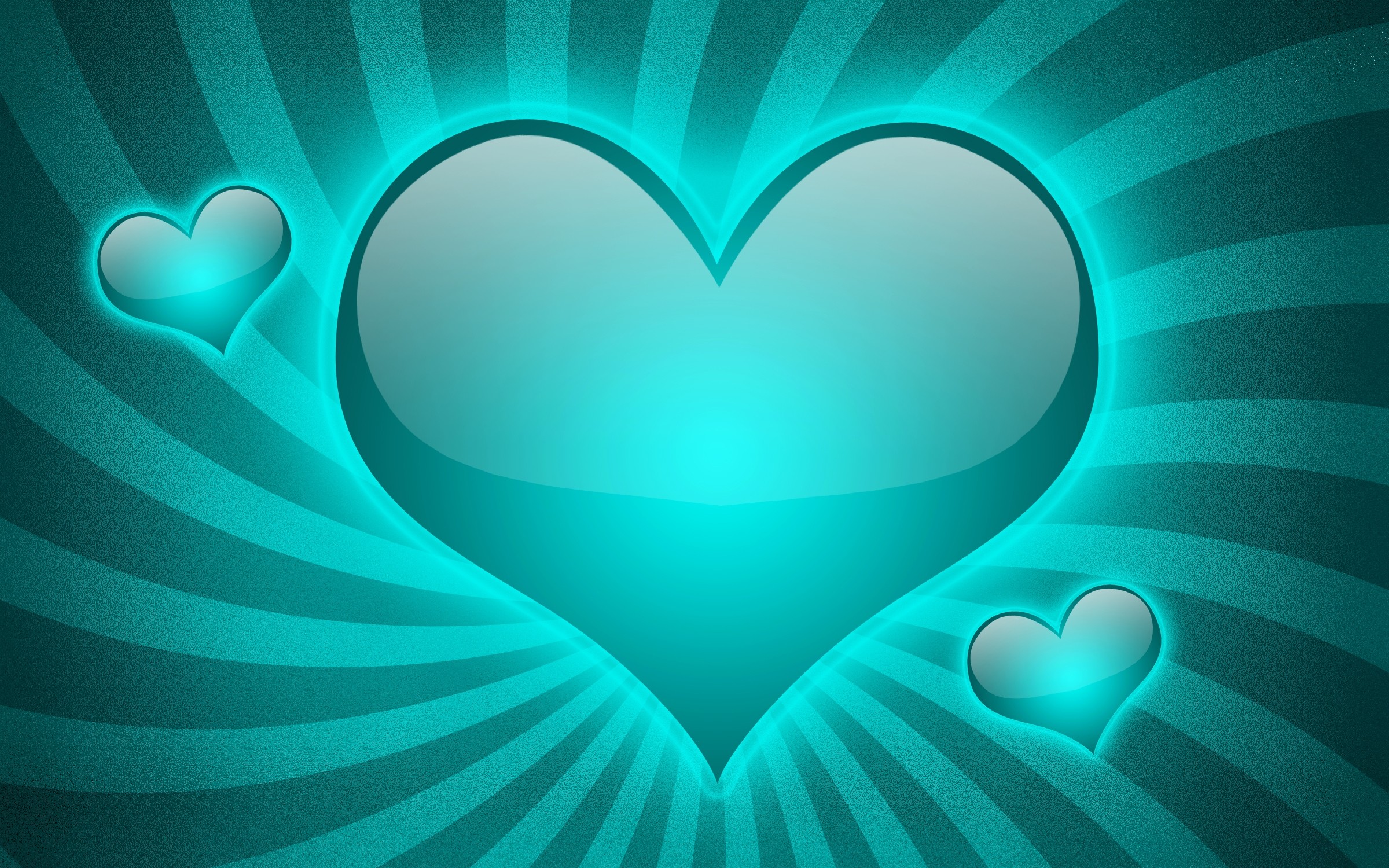 Wallpaper Hearts, Lines, Stripes, Blue 
 Data-src - Teal Hearts - HD Wallpaper 