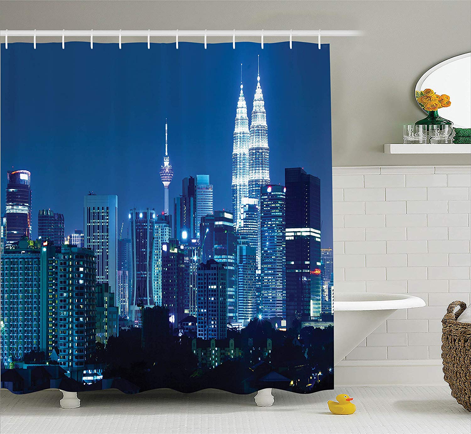 New York Desenli Perde - HD Wallpaper 