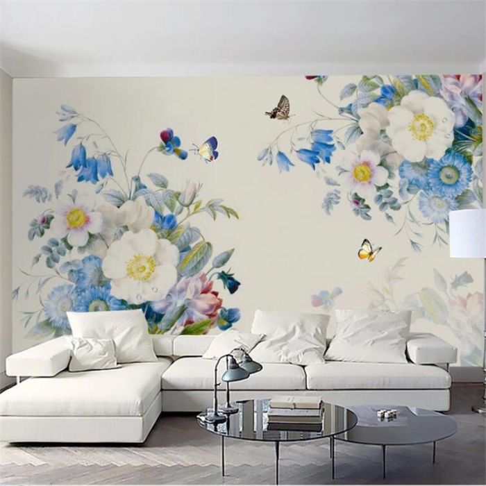 Wall Décor Jsshow Custom Wallpapers For Living Room - 3d Simple Wallpaper For Walls - HD Wallpaper 