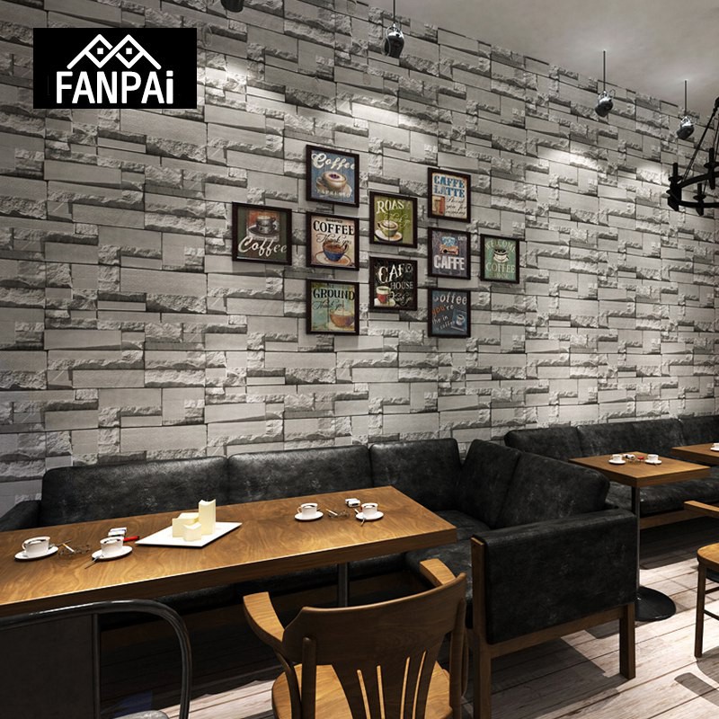 Faux Brick Wall Restaurant - HD Wallpaper 
