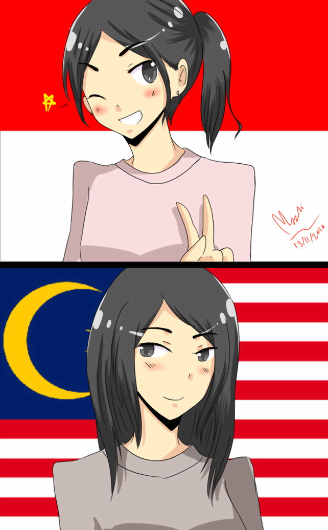Anime, Axis Powers - Hetalia Indonesia And Malaysia - HD Wallpaper 