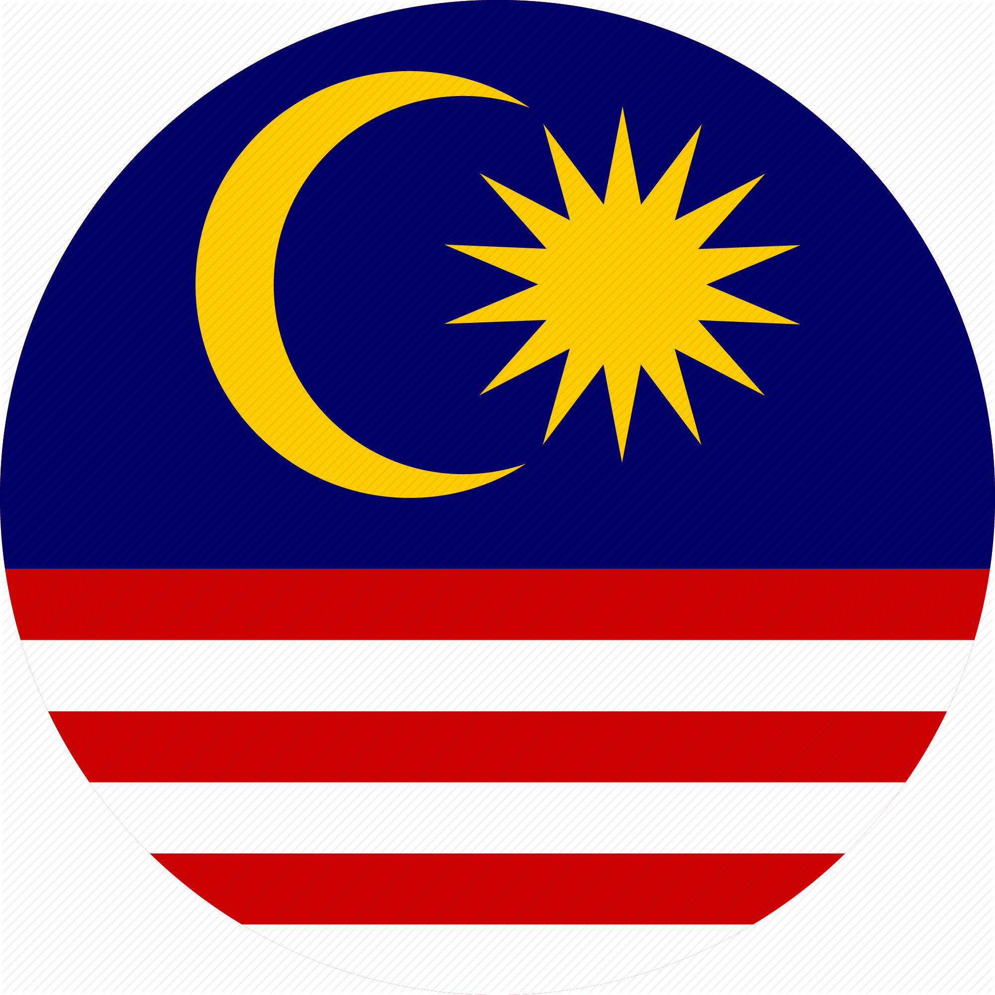 Malaysia Flag Circle  Jamas the olvidare