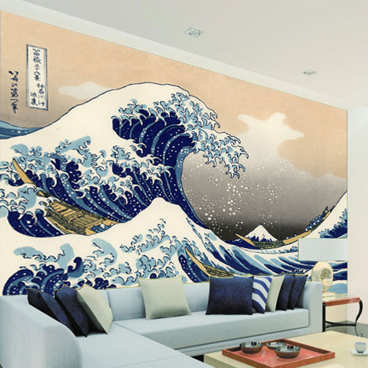Japanese Wave Wall Art - HD Wallpaper 