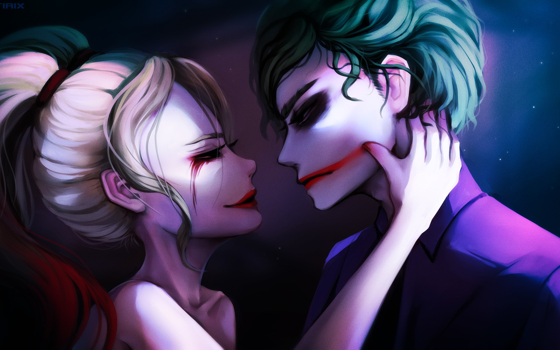 Joker, Harley Quinn, Supervillain, Art, Dc Comics - Harley Quinn And Joker Couple - HD Wallpaper 